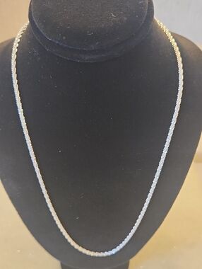 Sterling Silver 925 Unique Rope-like Necklace - Elegant & Brilliant Shine
